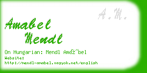 amabel mendl business card